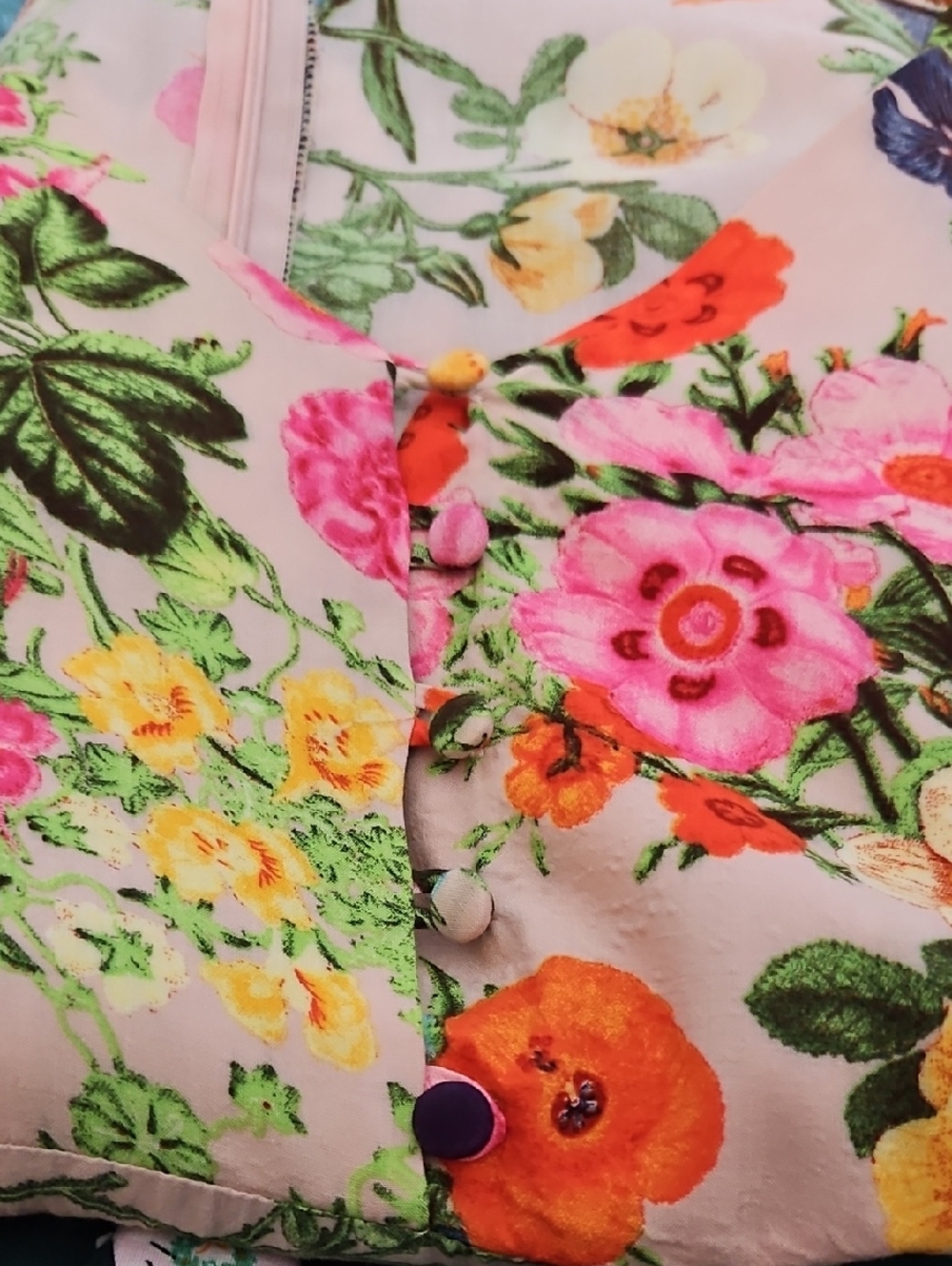 FARM Rio Tropical Floral Print Long Sleeve Mini Dress - Size G (Large) - Picture 8 of 10
